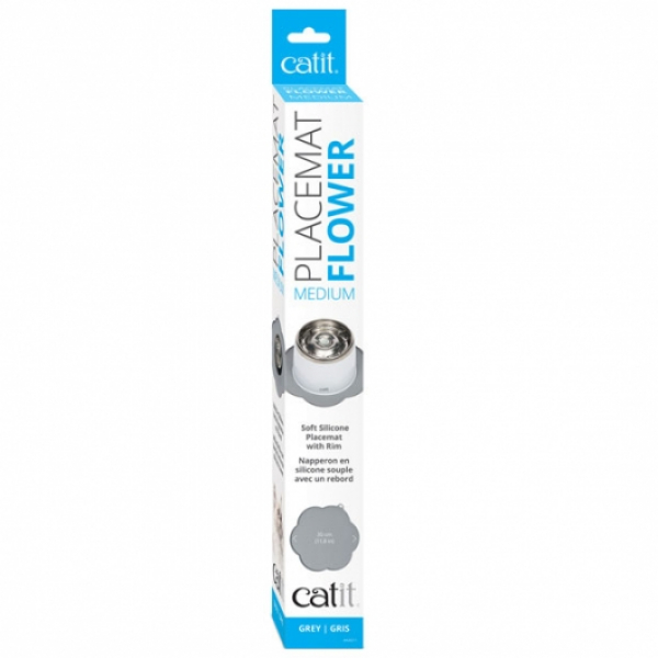 CATIT Silikonmatte Blume - 30 cm Grau